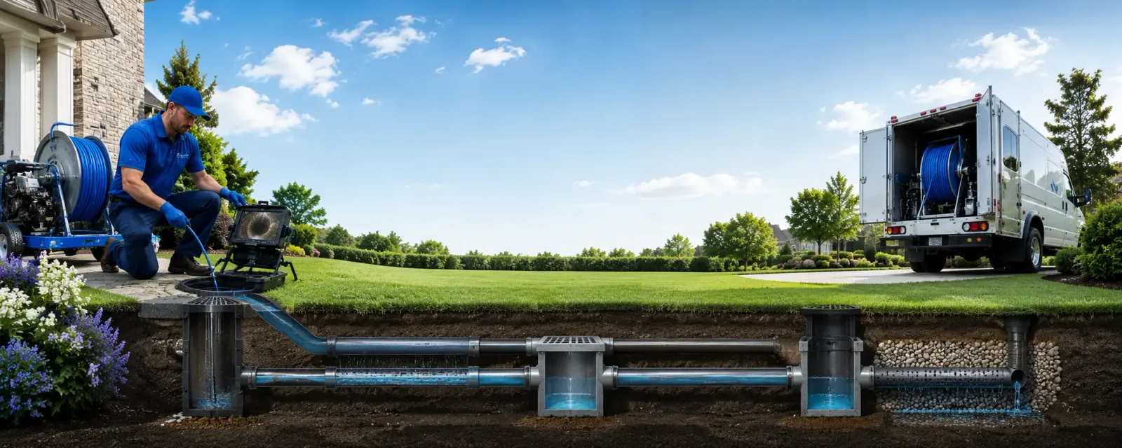 Outdoor drain cleaning information for Blue, AZ